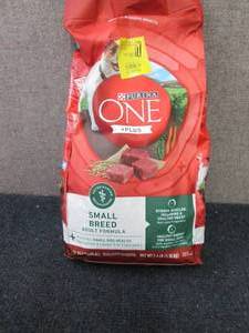 lot 334 image: 7.4 lb Bag Purina One Small Breed D...