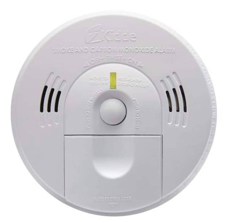 lot 33 image: KIDDE Lot of 2- Code One Battery Operated Combination Smoke and Carbon Monoxide Detector with Ionization Sensor and Voice Alarm