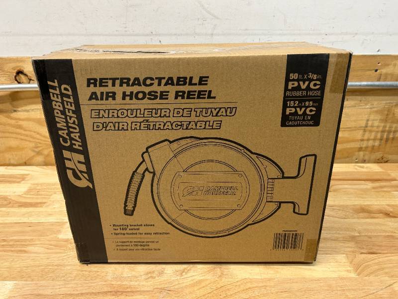 Campbell Hausfeld Hybrid Retractable Air Hose Reel 3/8 x 50