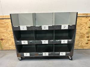 lot 38 image: Heavy Duty Warehouse CartOrganizer on Casters
