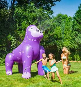 lot 24 image: BIGMOUTH INC. Giant Purple Ape Inflatable Kids Yard Sprinkler - Inflatable Sprinkler, Easy to Clean, InflateDeflate, Transport, and Store