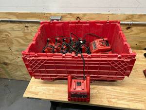 lot 98 image: MILWAUKEE Lot of M18 and M12 Chargers