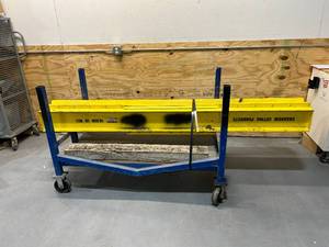 lot 104 image: Steel Cart with 2 Steel Beams