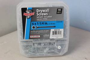 lot 130 image: NEW - Pro-Twist #6 x 1-14 in. Phillips Bugle-Head Self-Drilling Screws (5 lbs.Pack) 764666711327 MSRP $38.98