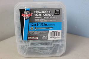 lot 132 image: NEW - Pro-Twist #12 x 2-12 in. Phillips Flat-Head Self-Drilling Screws (5 lbs. Pack) 764666711341 MSRP $32.45