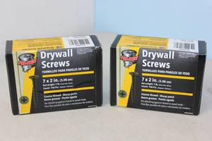 lot 137 image: NEW - 2 Boxes of Pro-Twist #7 x 2 in. Phillips-Bugle Head Coarse Thread Drywall Screw (1 lb. Pack) 764666711396 MSRP $19.96
