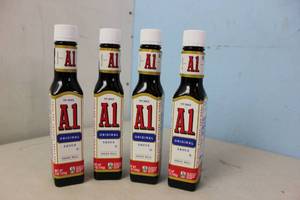 lot 182 image: 4 Bottles of A1 Steak Sauce Best By 62025