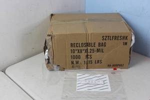 lot 285 image: 1,000 Resealable Bags - Damaged Packaging