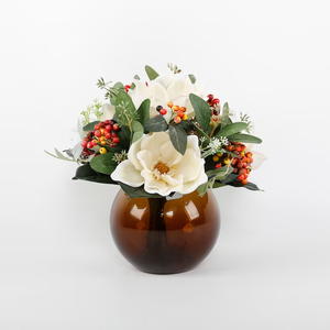 lot 52 image: NEW - allen  roth 13-in Multi Indoor Artificial Magnolia Flowers 803284037362 MSRP $59.98