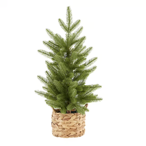 lot 43 image: NEW - allen  roth 24-in Green Indoor Artificial Fir Trees 805780371773 MSRP $34.98