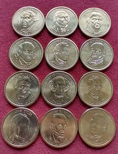 (12) Different Presidential $1 Coins