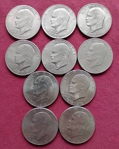 (10) Eisenhower Dollars