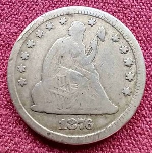 1876 Seated Liberty Quarter