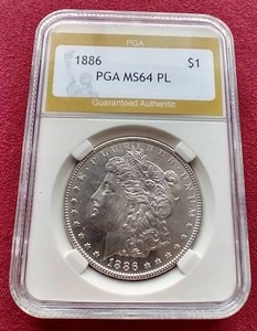 1886 Morgan Dollar - PGA MS64PL