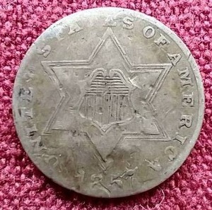 1857 3-Cent Silver Coin