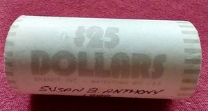 $25 Uncirculated 1999 Susan B. Anthony $1 Roll