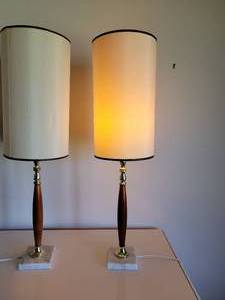 lot 22 image: Slender Candlestick Table Lamps
