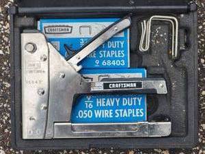 lot 63 image: Sears Craftsman Heavy Duty Dual Compression Stapler Kit