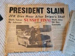 lot 43 image: Historic St. Paul Dispatch Newspapers - Assassination of JFK