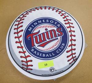 lot 19 image: 40 new Twins baseball pennant fabric wall hangings