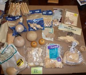 lot 82 image: Lot of Wood Crafts supplies