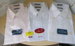 lot 104 image: 3 New in package dress shirts 16-12  3637