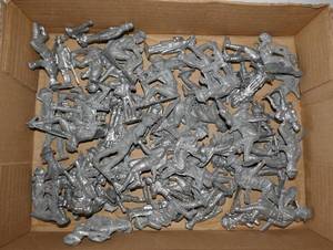 lot 128 image: Box of metal military figures