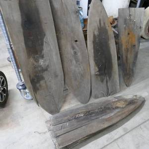 lot 163 image: Group of 7 old fur stretching boards