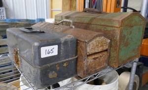 lot 165 image: 3 old tool boxes