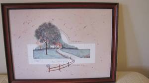 Framed Heartwarming Watercolor painting