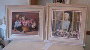 Double matted and framed wall decor