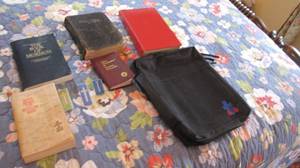 assortment of bibles