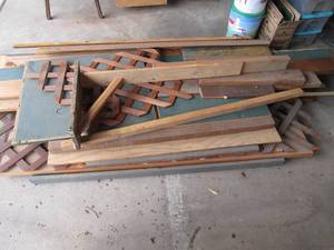 Lot of wood and trellis.