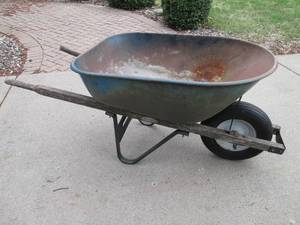 Wheelbarrow.