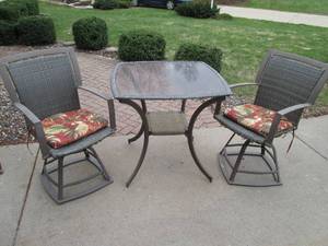 Glass top patio table