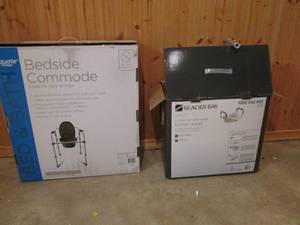 Elevated toilet seat and bedside commode