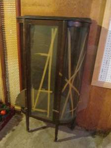 Vintage glass front hutch