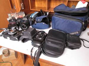Lot of cameras and equipment