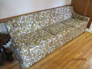 Vintage (3) cushion upholstered Couch