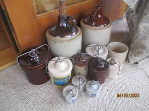 Vintage Advertisement Lidded Stoneware