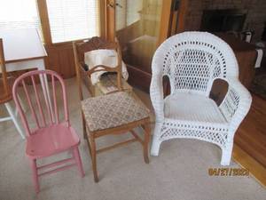 Assortment of Wood and Wicker Rattan