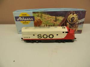 lot 24 image: VINTAGE HO ATHEARN  3203 FW SOO-LINE F7A SUPER GEARED RTR #2225 B - IN BOX - NICE - GREAT PIECE - SEE PICTURES
