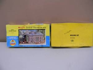 lot 91 image: VINTAGE A.H.M. 5804 ENGINE HOUSE MODEL KIT & SUYDAM & CO. HO SCALE BUILDING KIT - GREAT SET - SEE PICTURES