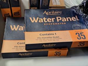 lot 53 image: Lot of (2) Aprilaire Water Panel Evaporators (in original packaging)