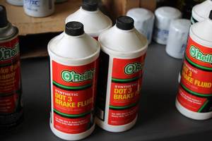 lot 527 image: Lot of (3) OReilly DOT 3 Synthetic Brake Fluid