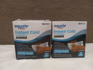 lot 91 image: 2 NEW EQUATE INSTANT COLD COMPRESS