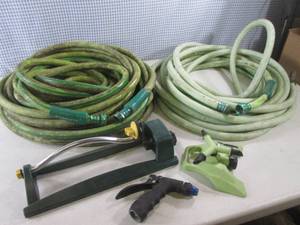(EC1) 2 Garden Hoses with 2 Sprinklers