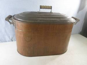 (EC1) Large Oval Antique Copper Boiler
