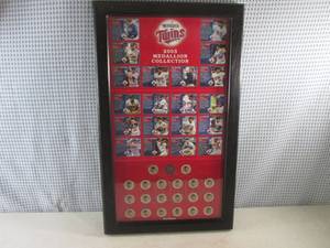 (C-2) Framed Minnesota Twins 2005 Medallion Collection