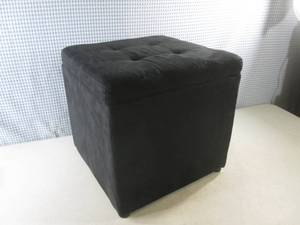 (A-1T) Black Fabric Square Foot Rest